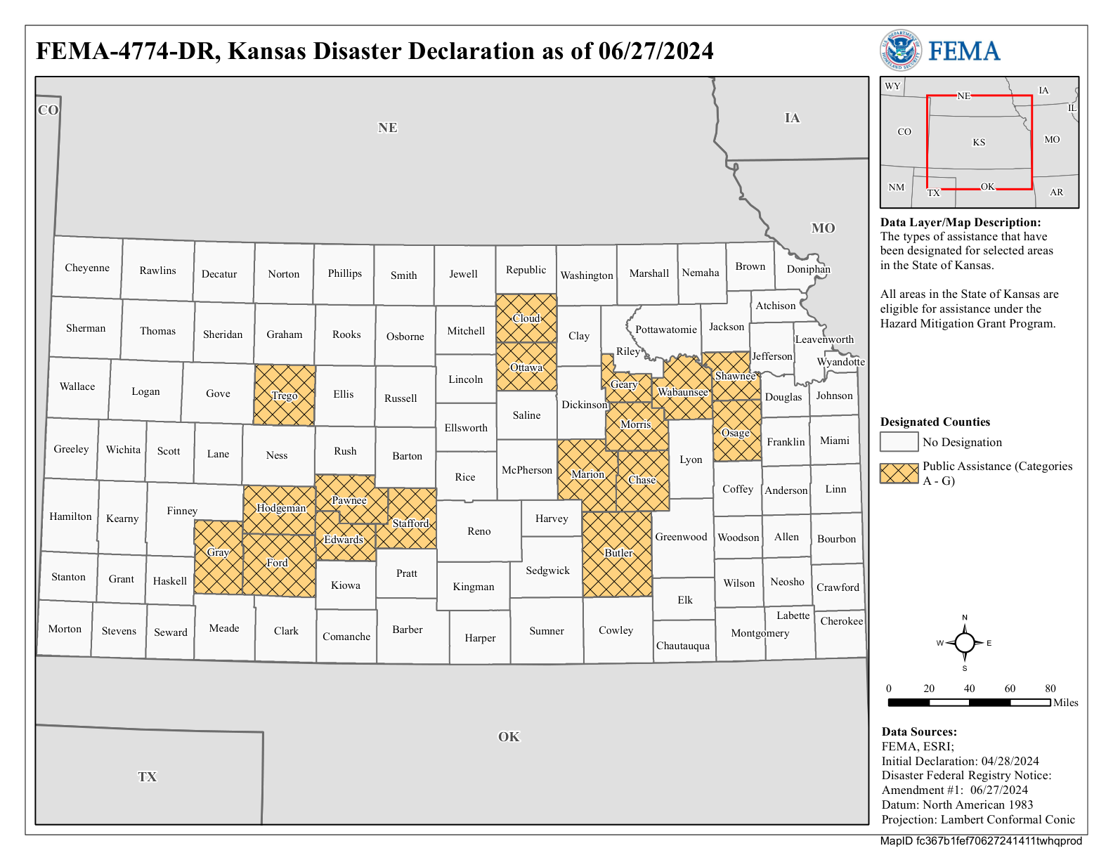 Map of Kansas