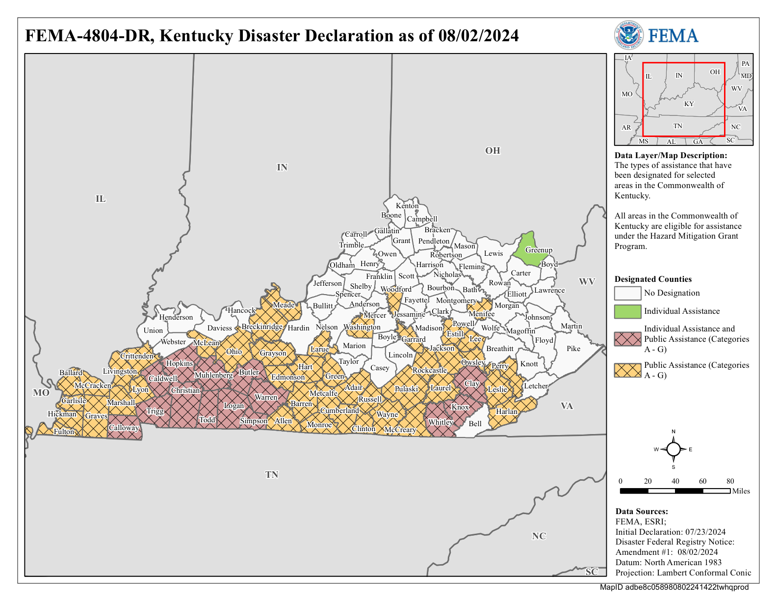 Map of Kentucky