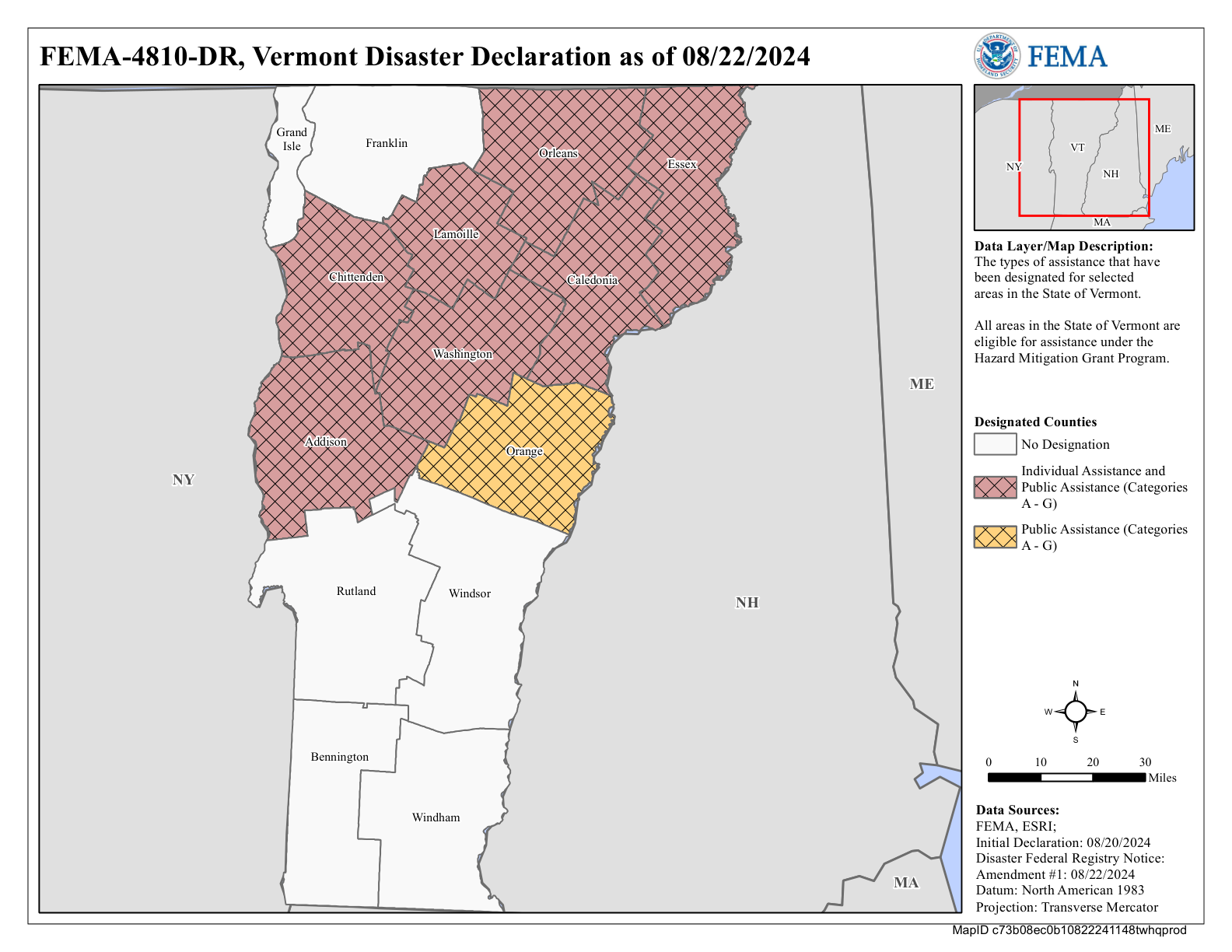 Map of Vermont