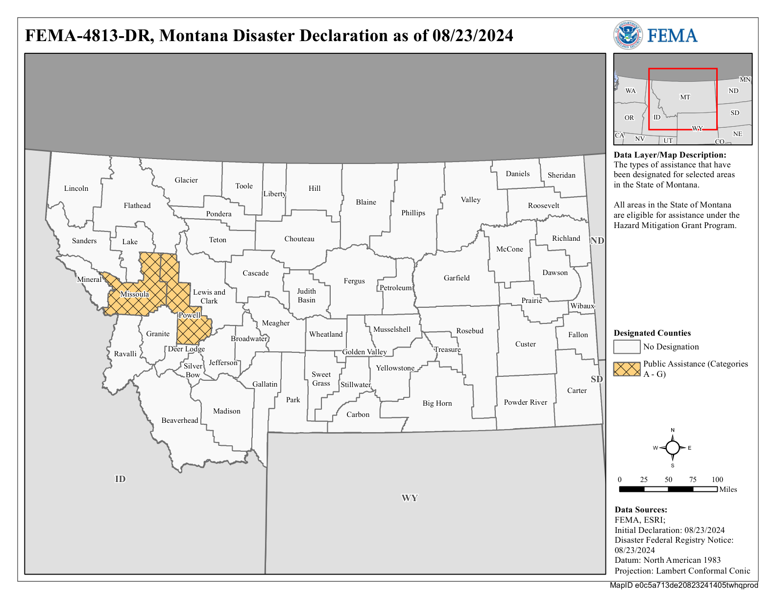 Map of Montana