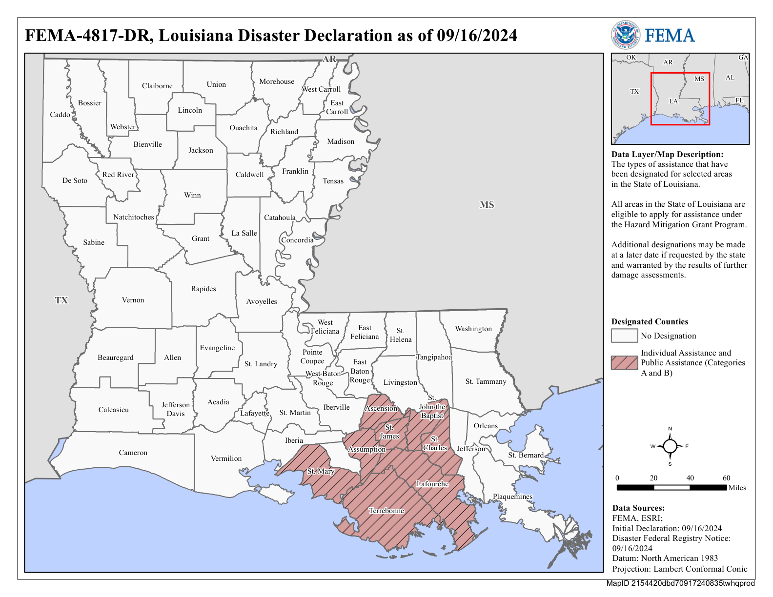 Map of Louisiana