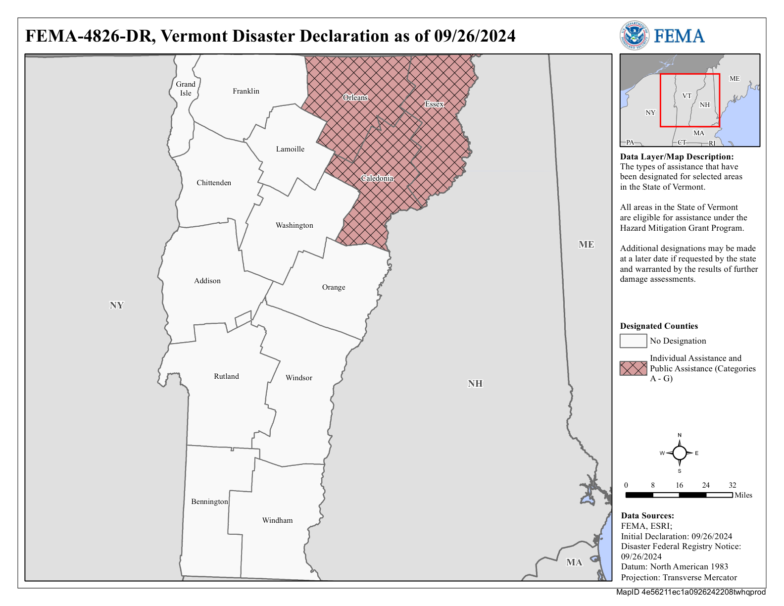 Map of Vermont