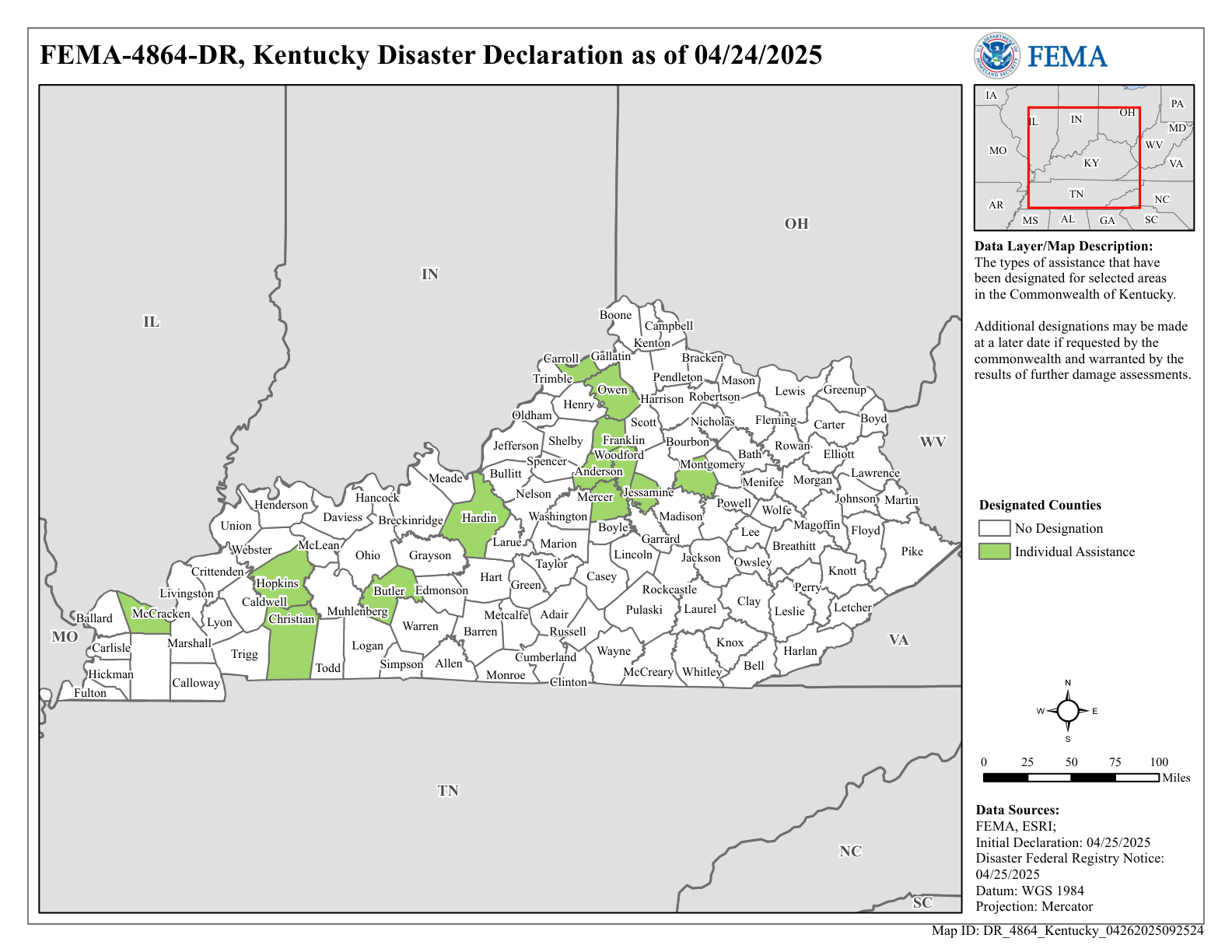 Map of Kentucky Map of Kentucky