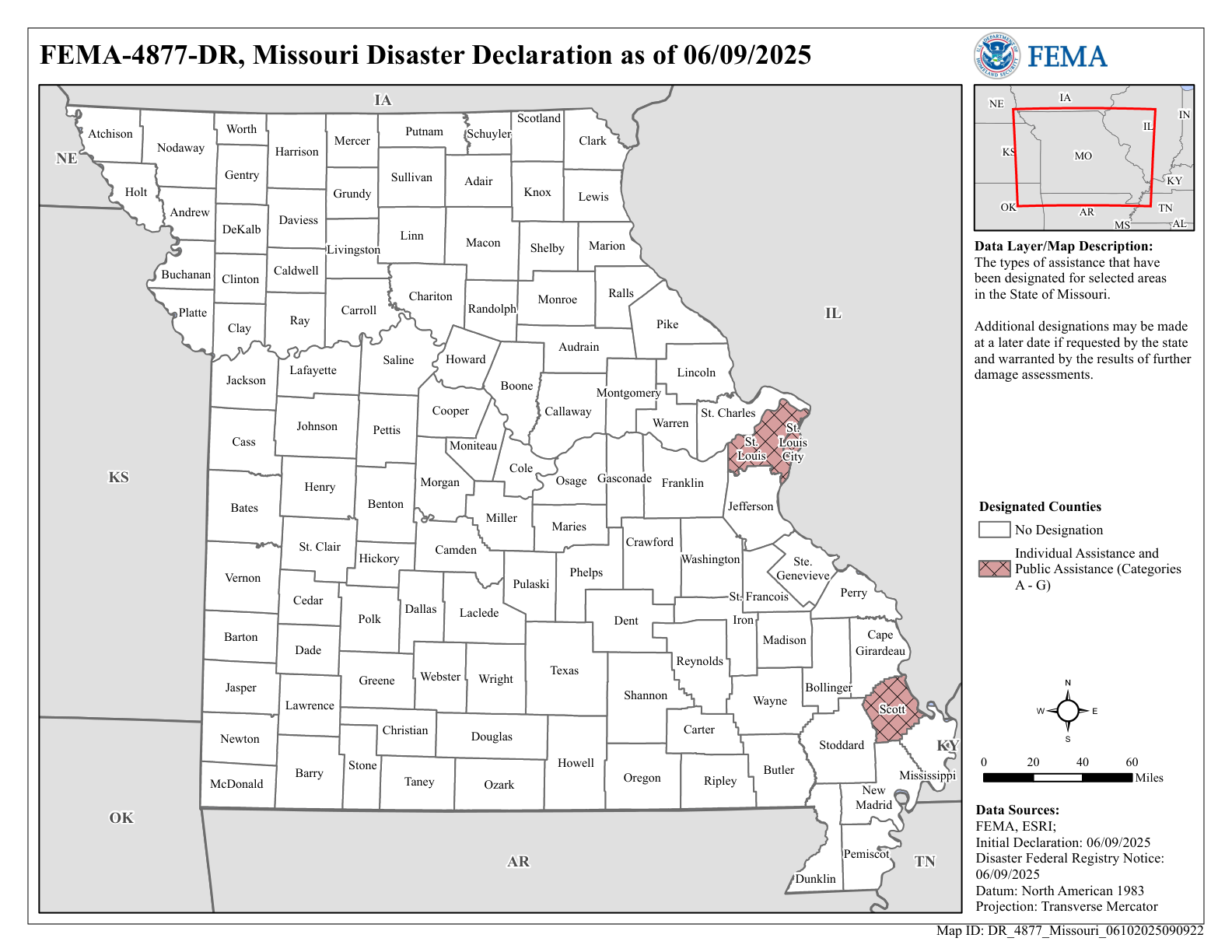 Map of Missouri Map of Missouri