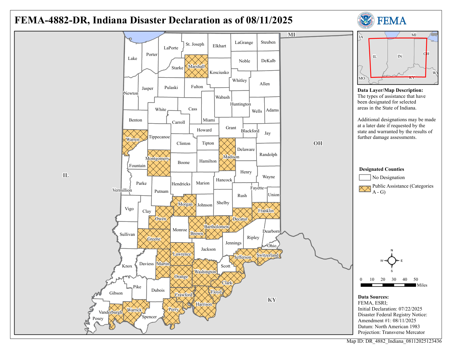 Map of Indiana