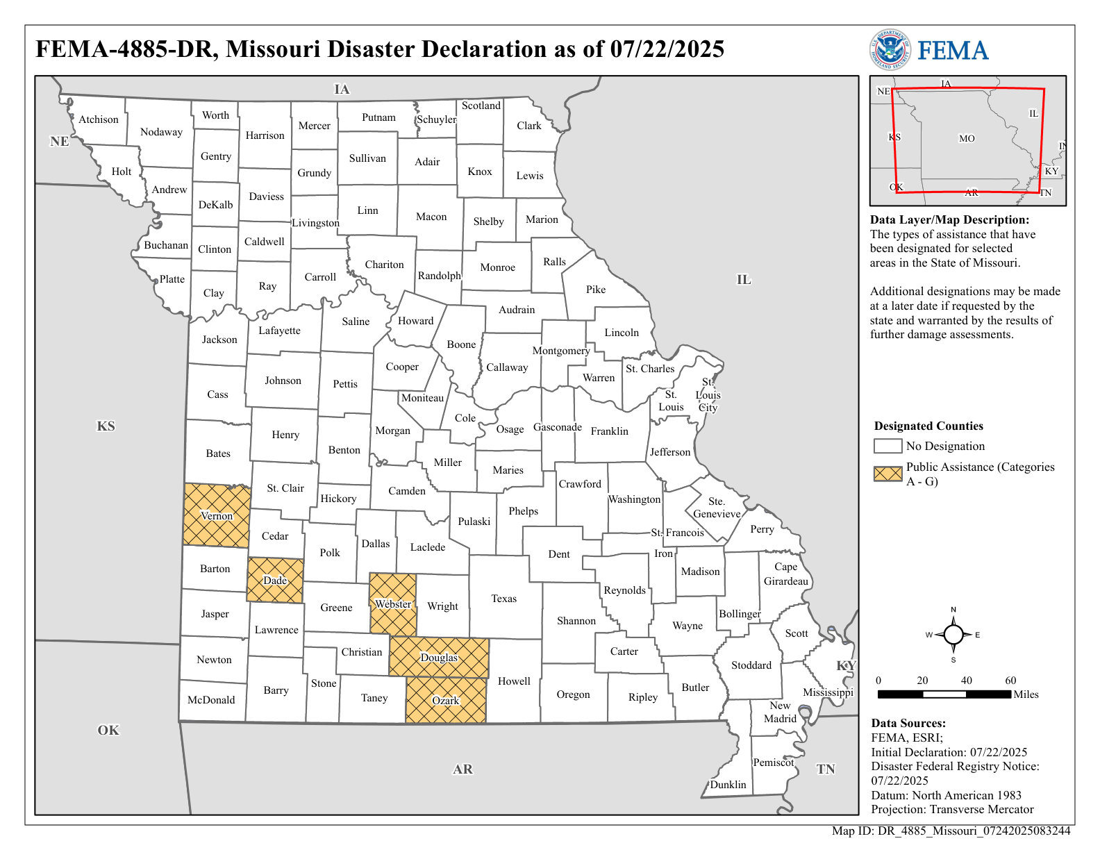 Map of Missouri