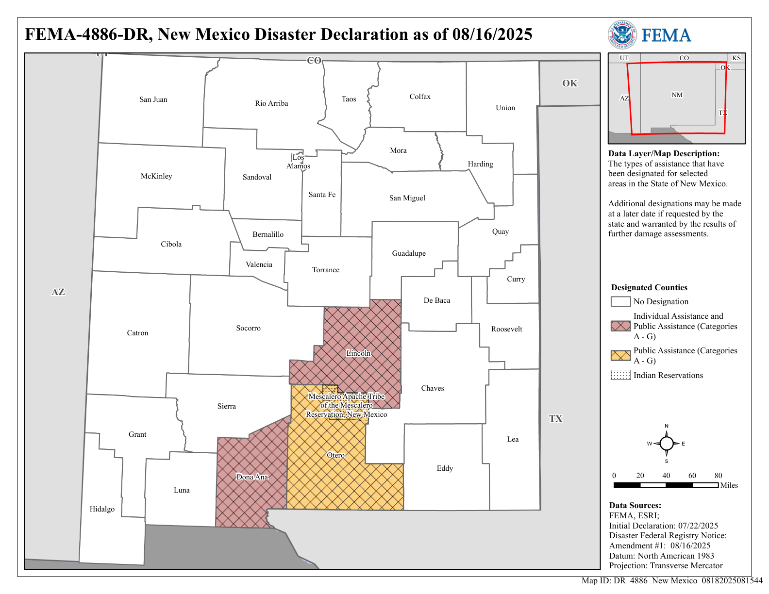 Map of New Mexico Map of New Mexico
