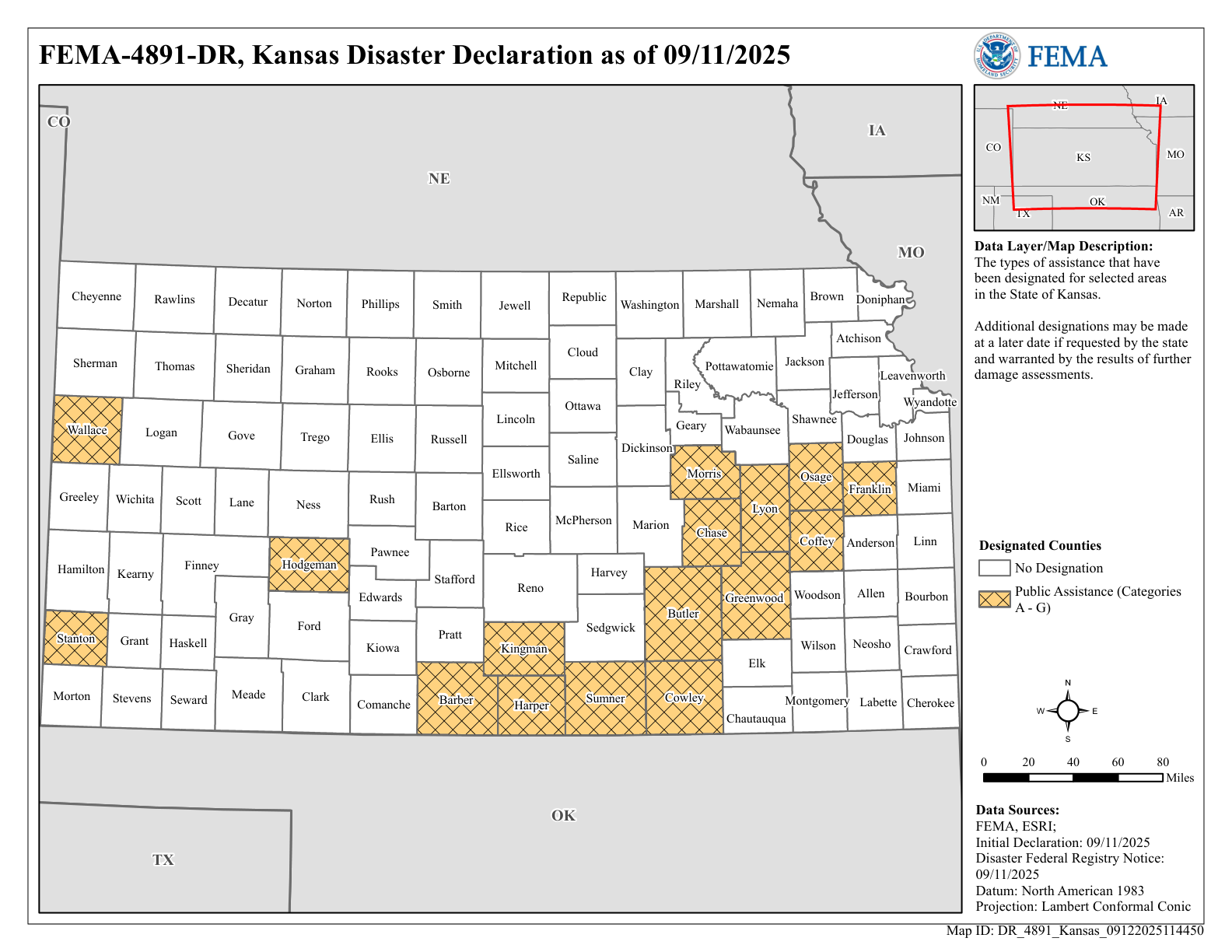 Map of Kansas Map of Kansas