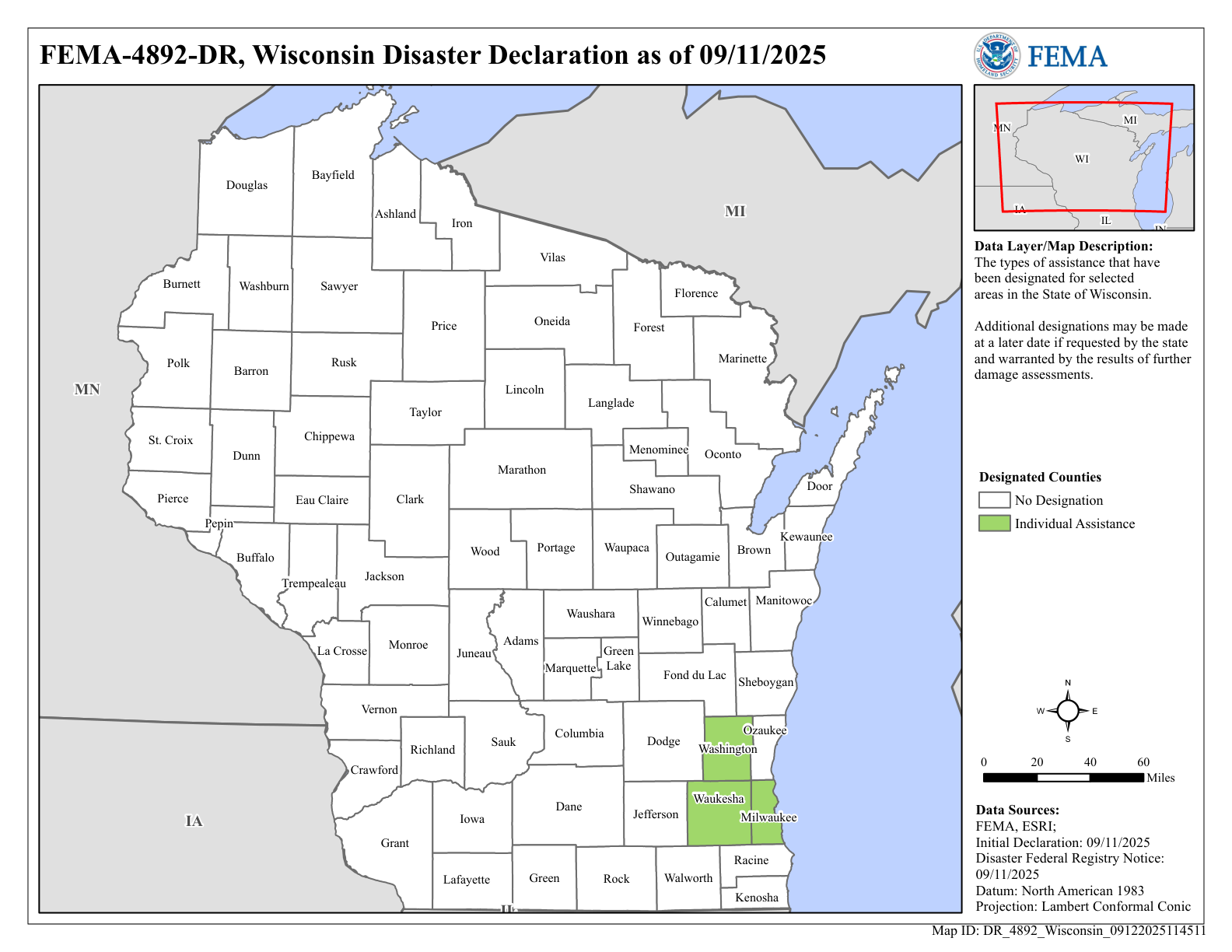 Map of Wisconsin Map of Wisconsin