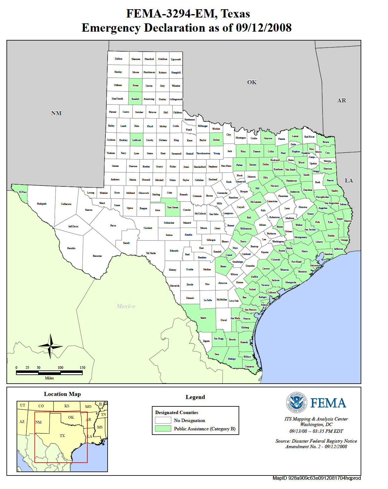 Map of Texas