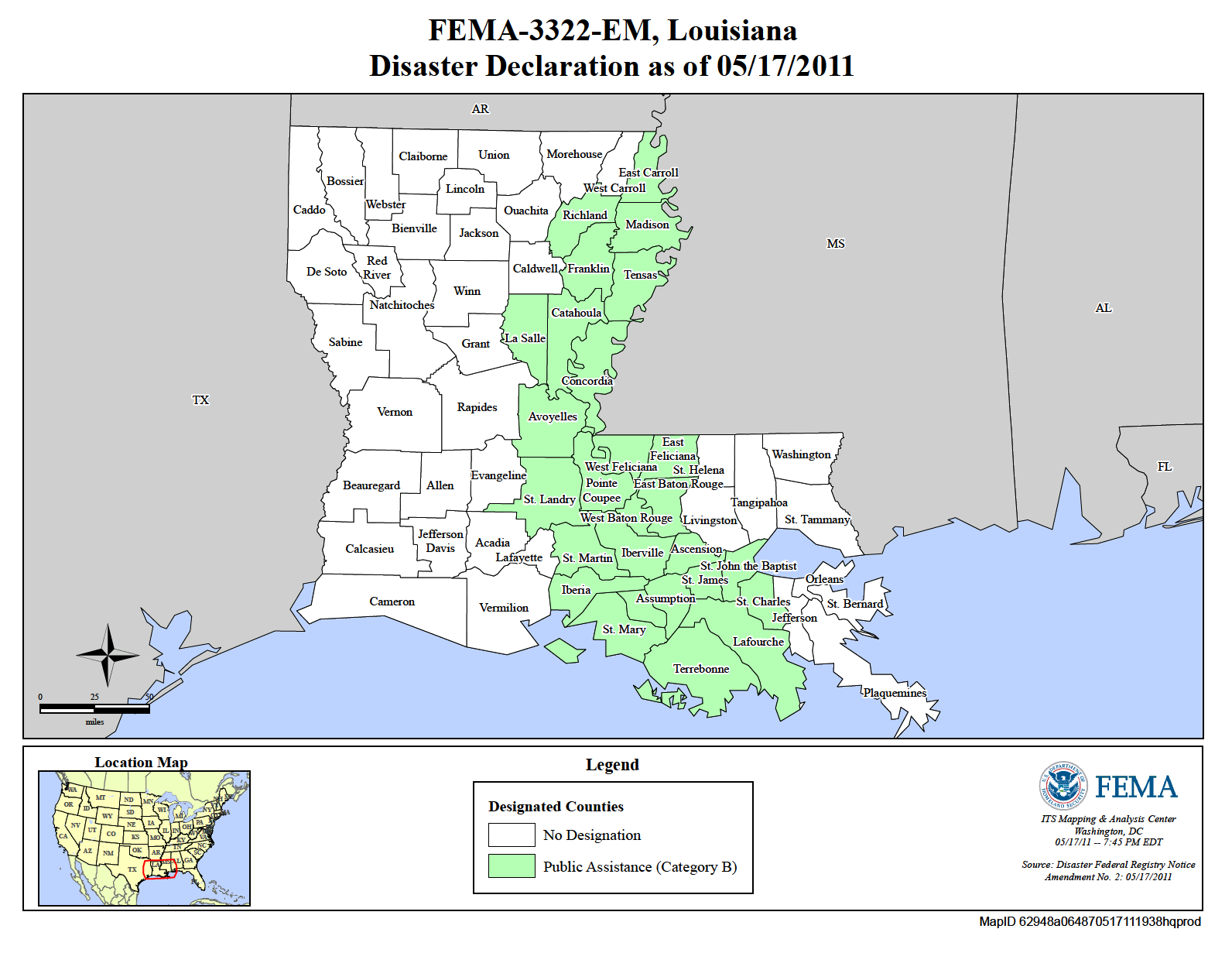 Map of Louisiana