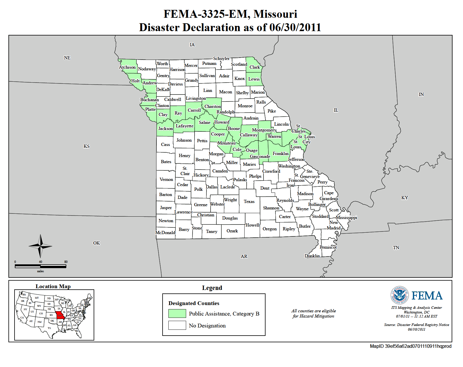 Map of Missouri