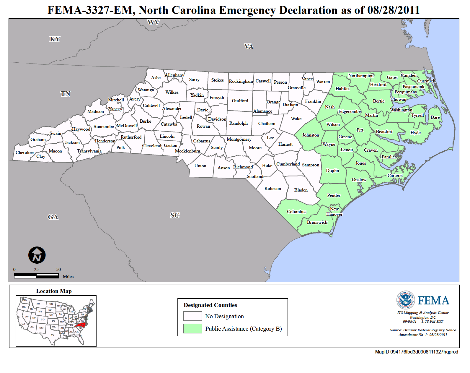 Map of North Carolina