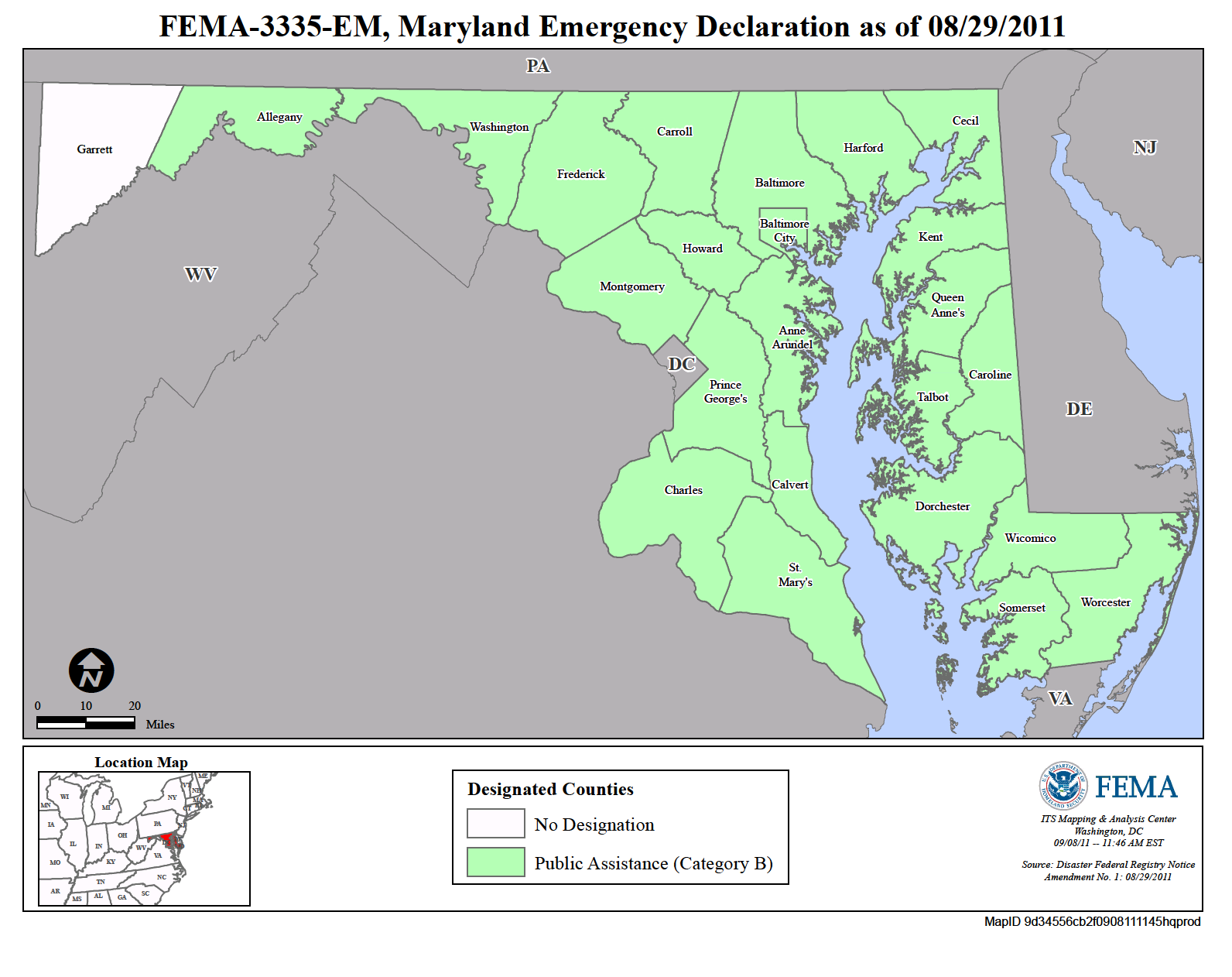 Map of Maryland