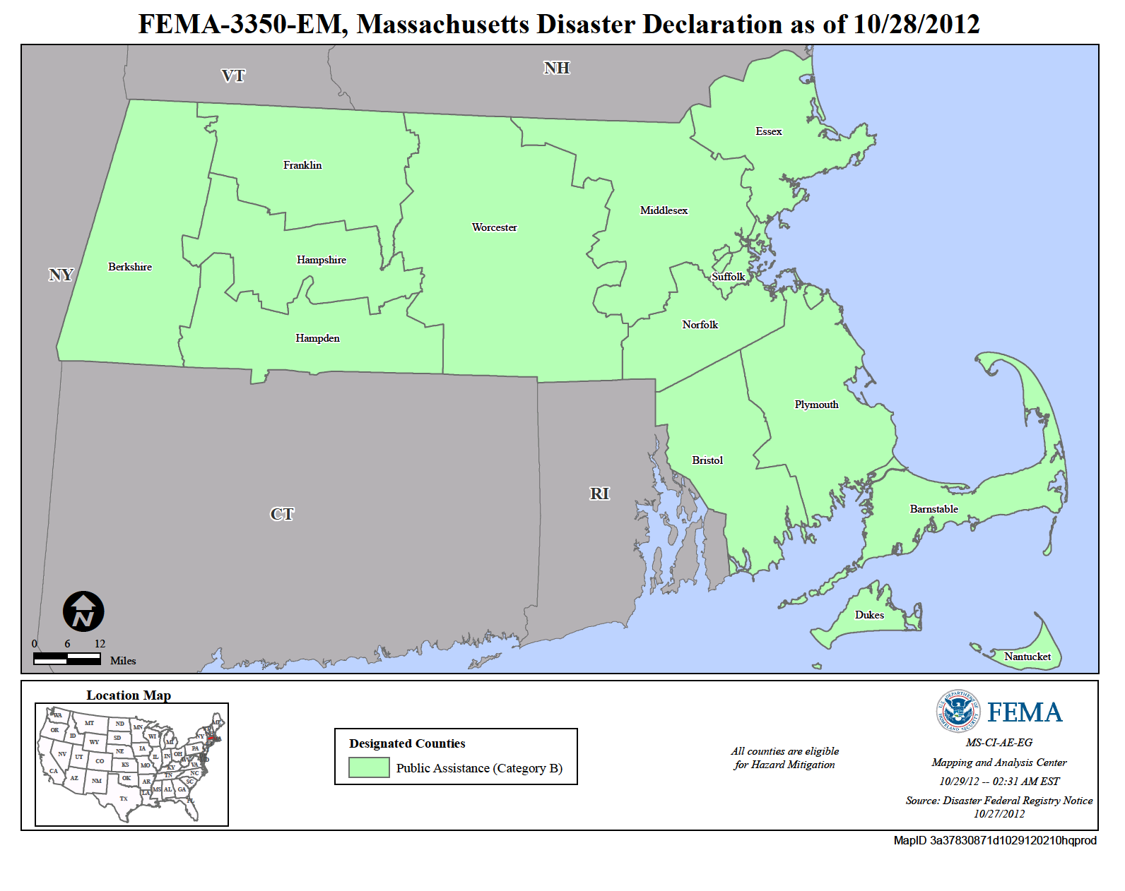 Map of Massachusetts