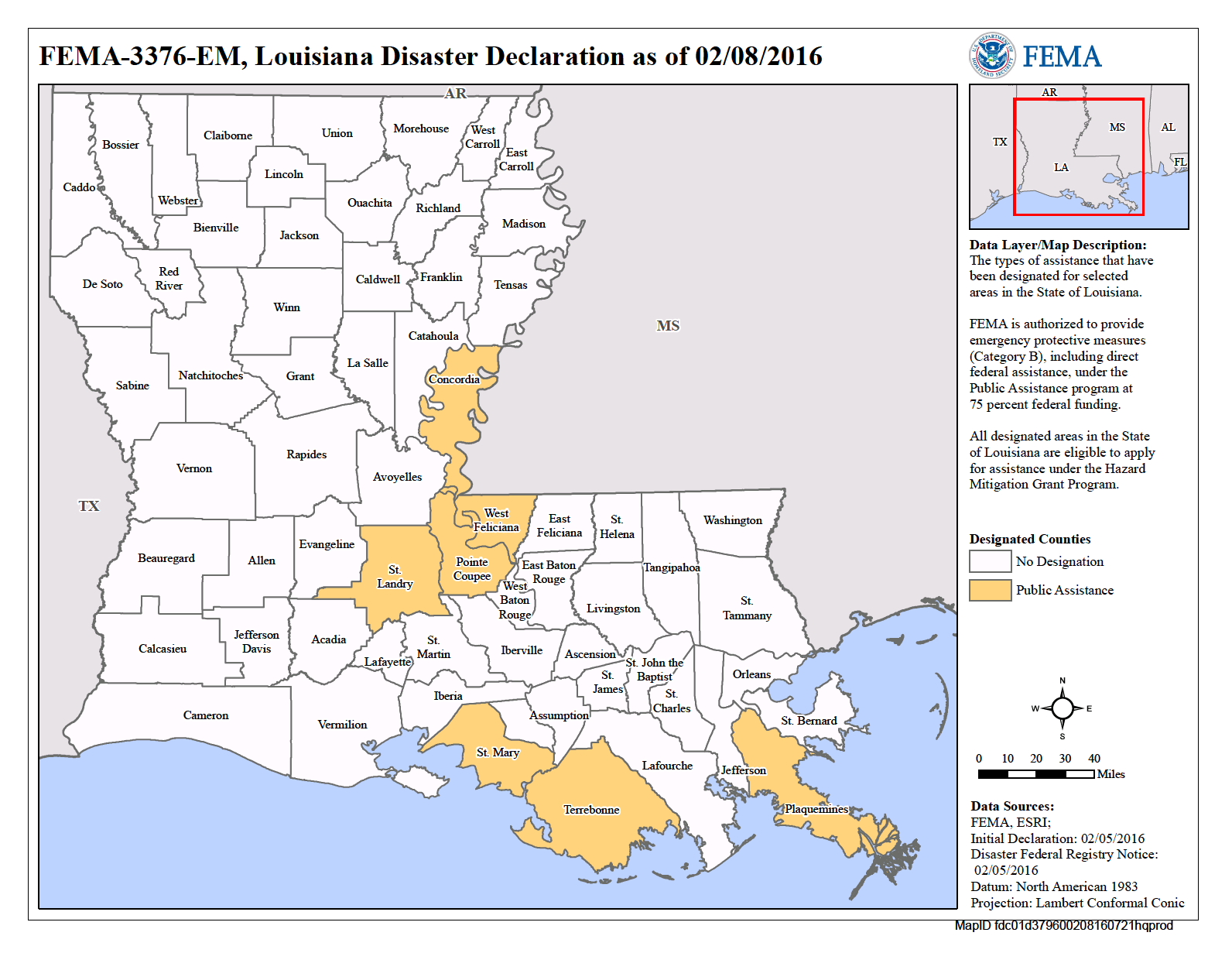 Map of Louisiana