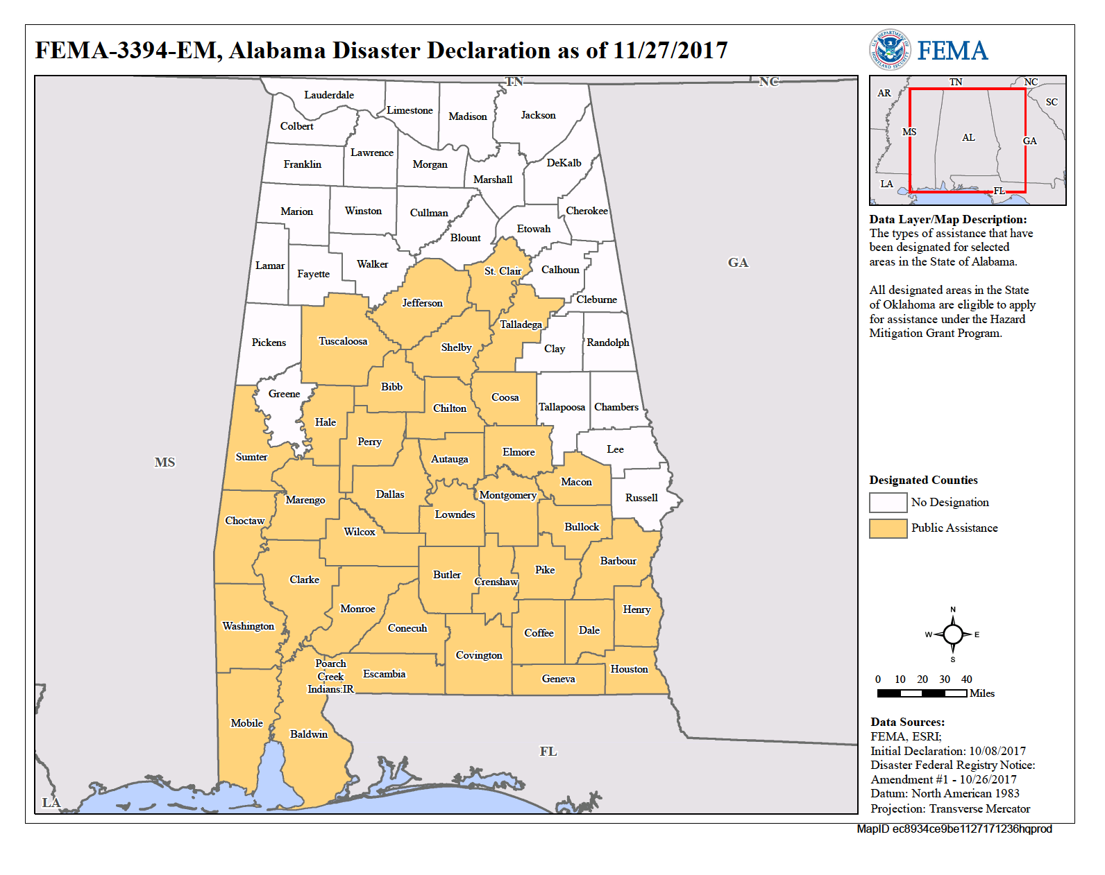 Map of Alabama