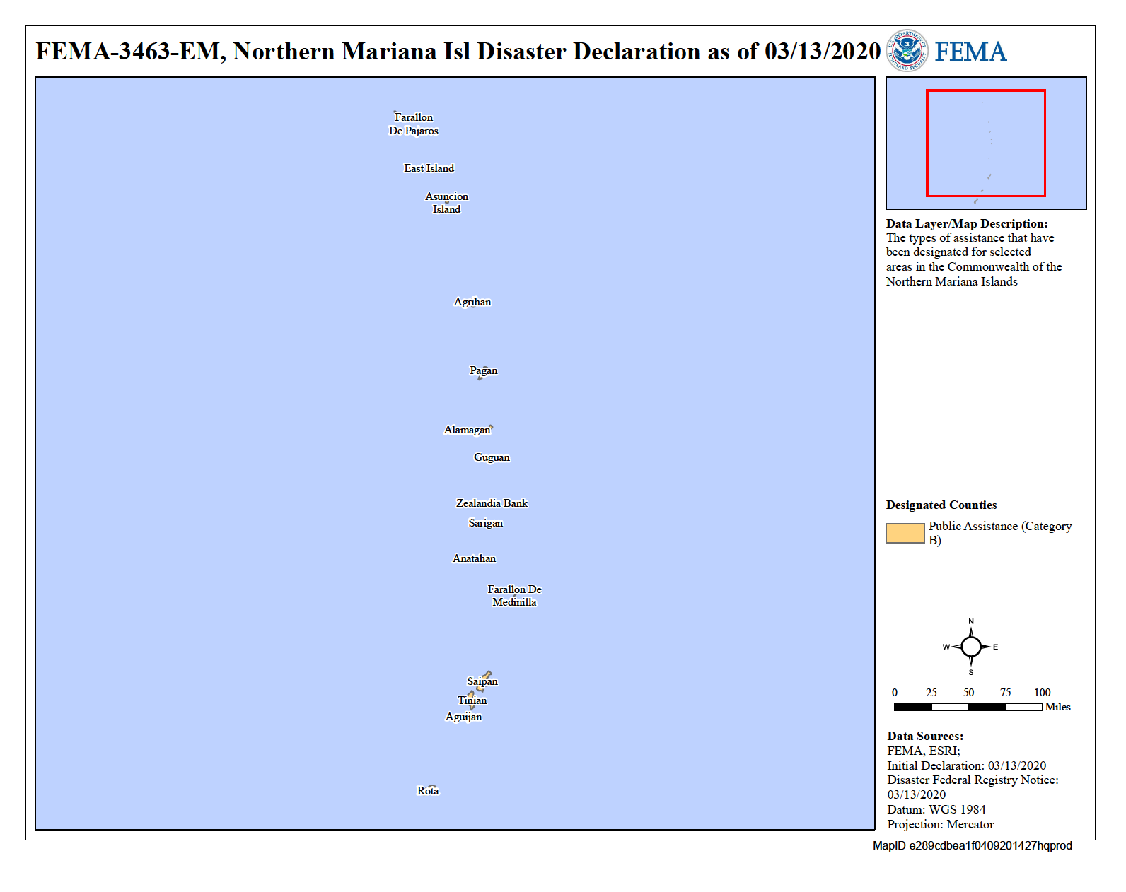 Map of Commonwealth of the Northern Mariana Islands