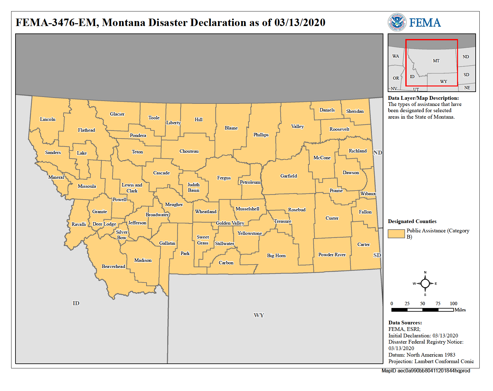 Map of Montana