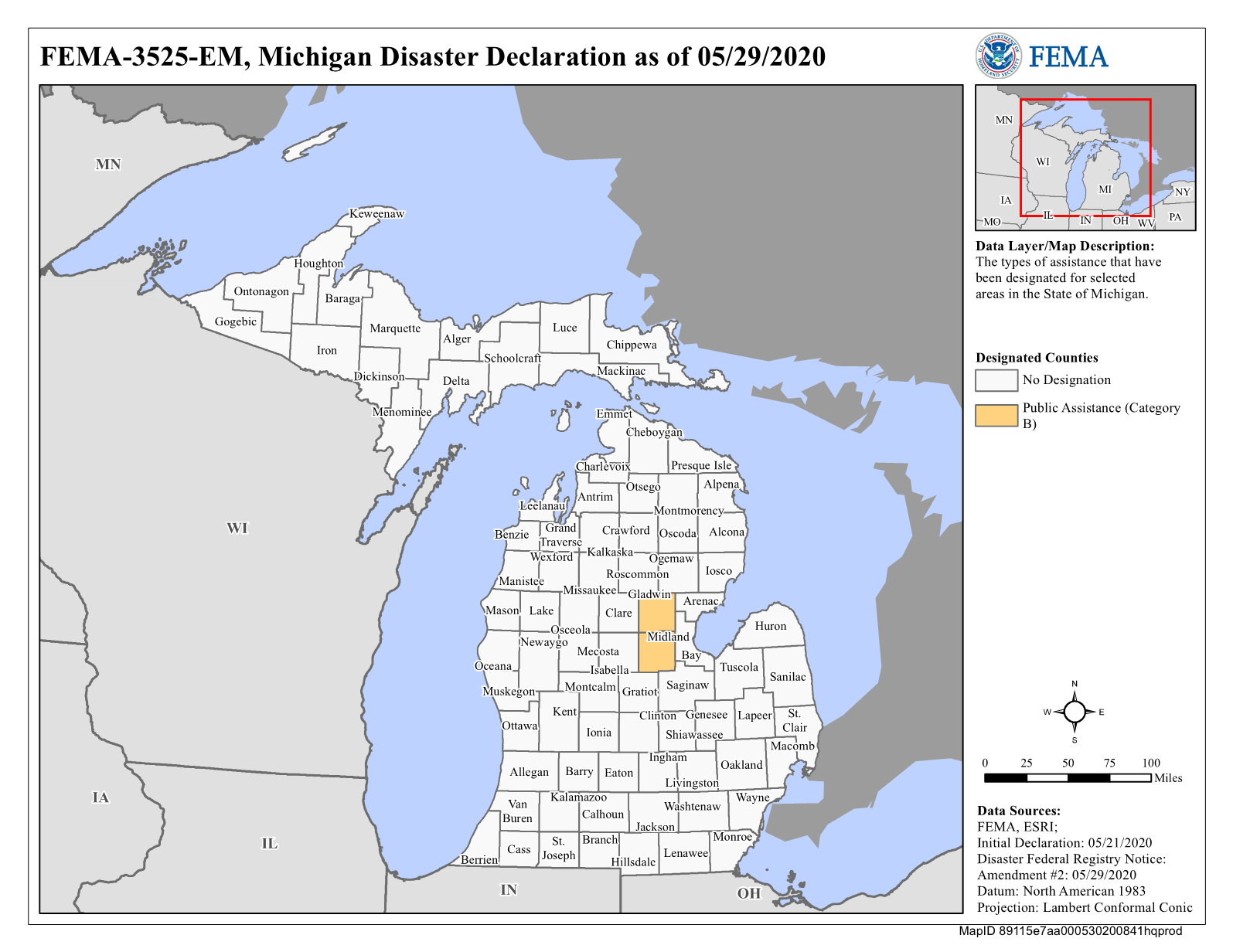 Map of Michigan