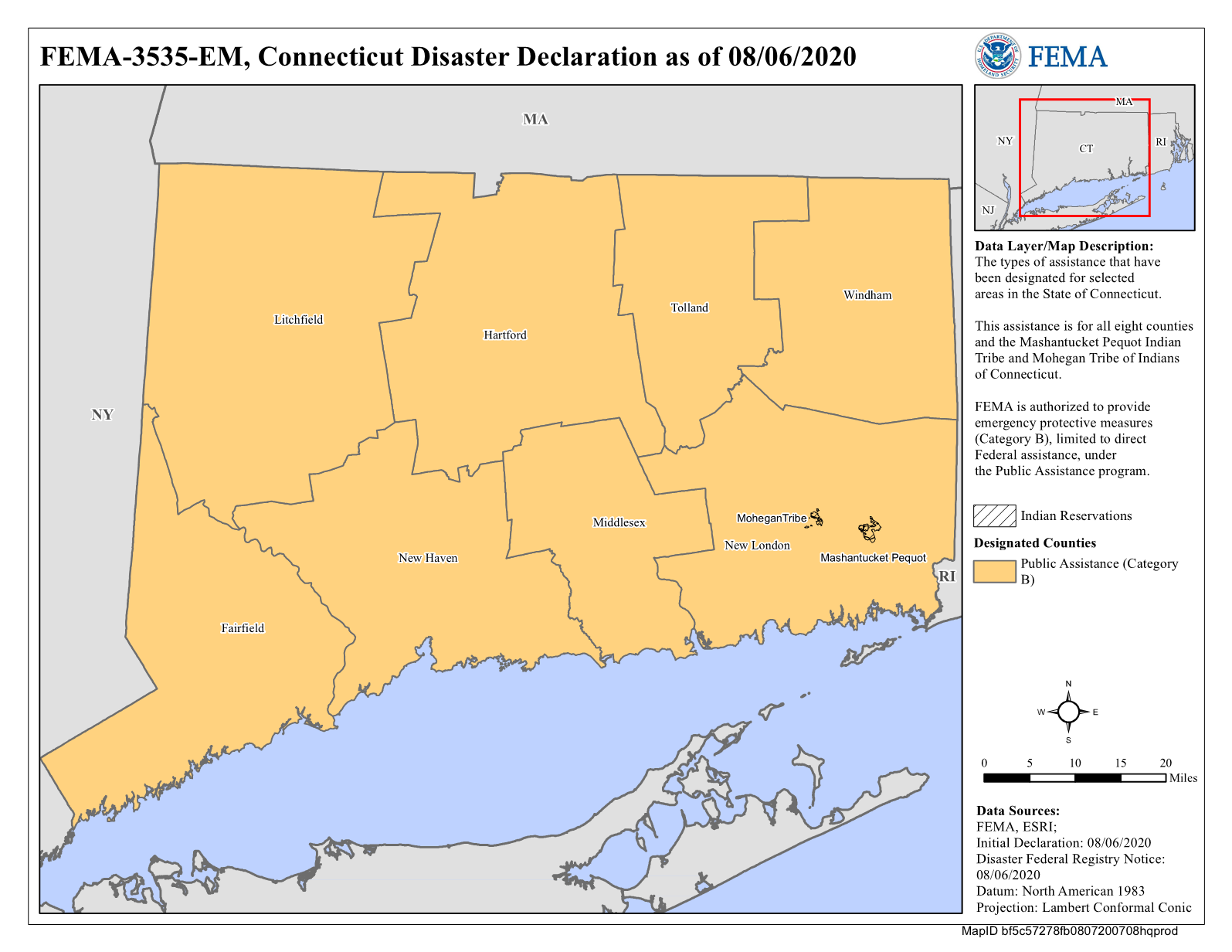 Map of Connecticut