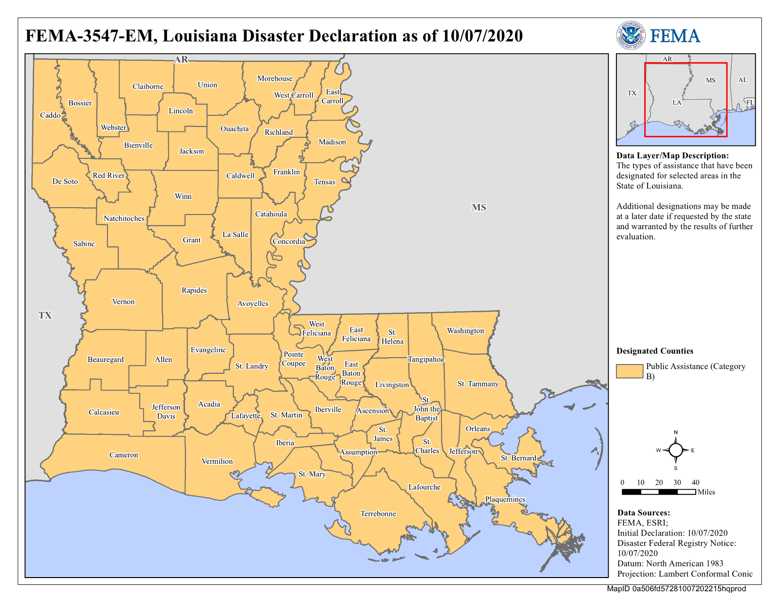 Map of Louisiana