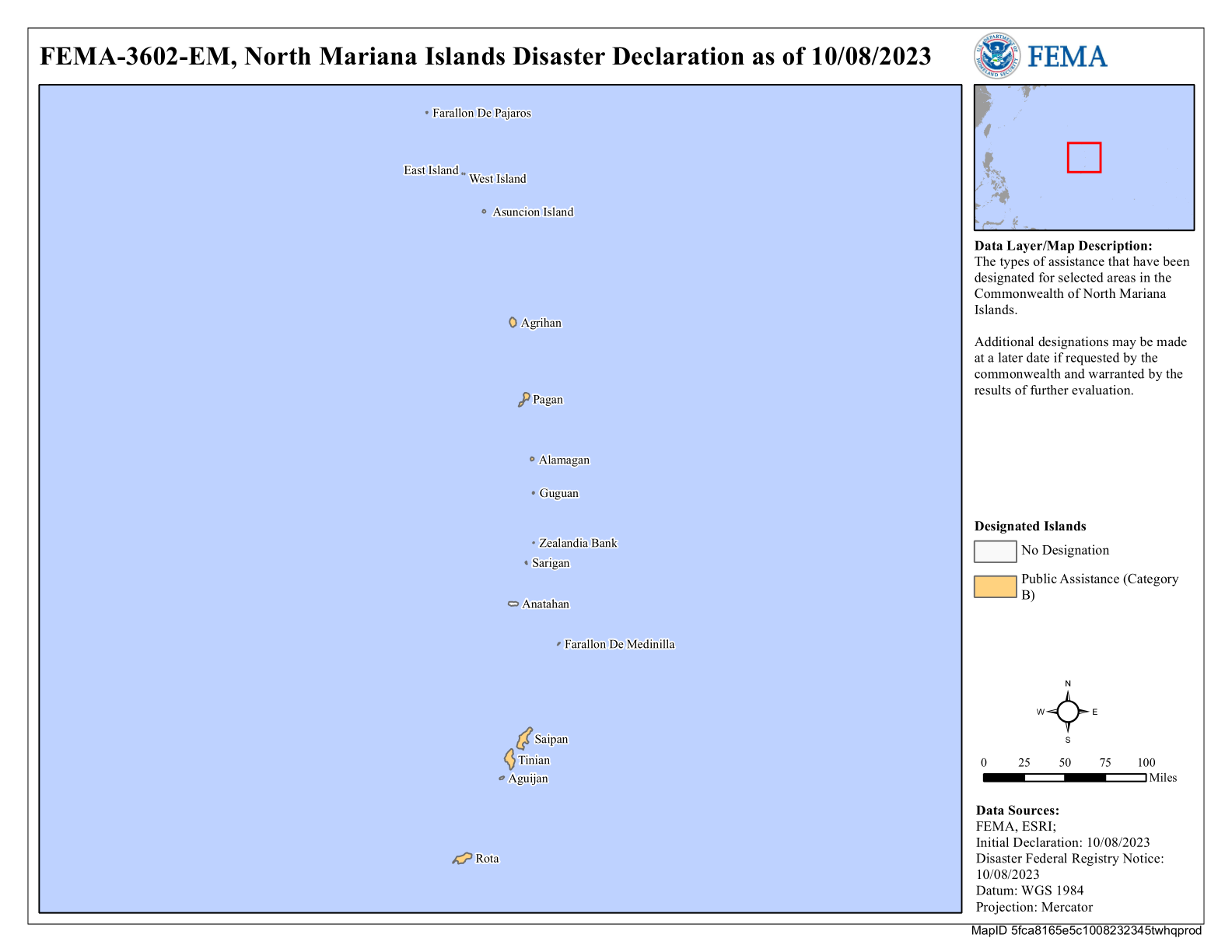 Map of Commonwealth of the Northern Mariana Islands