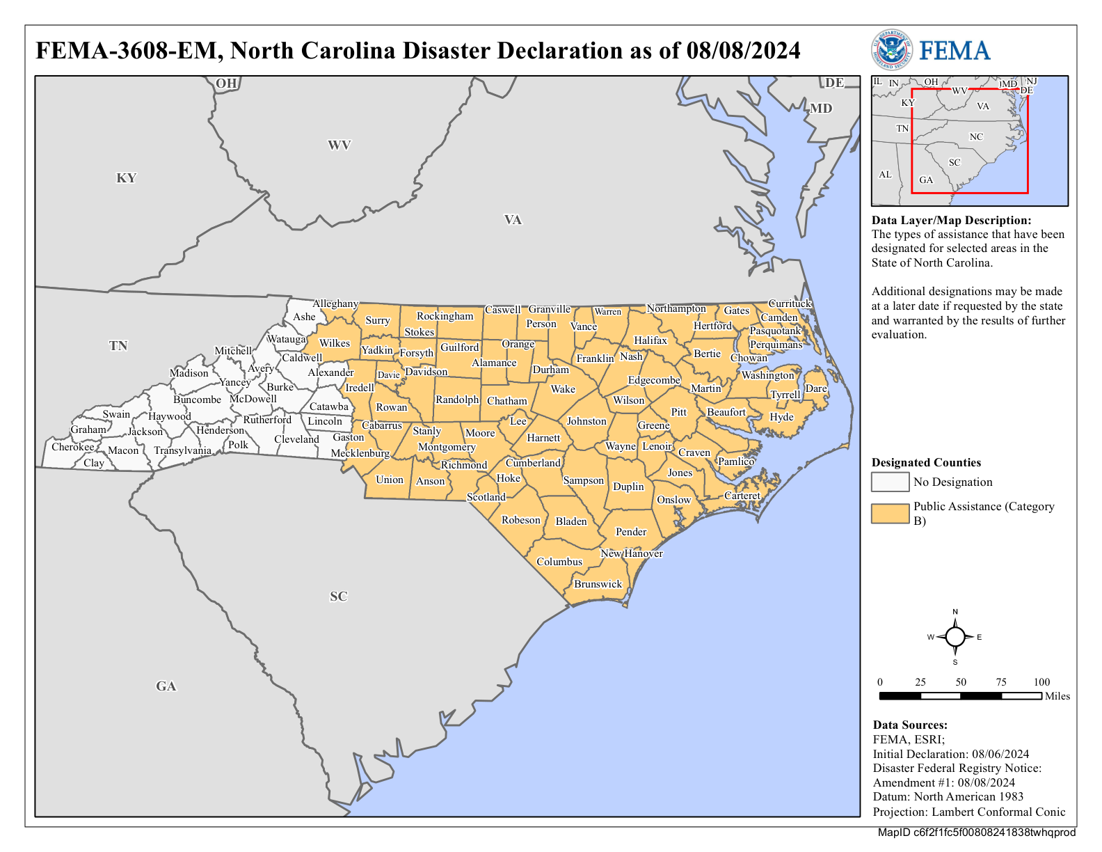 Map of North Carolina