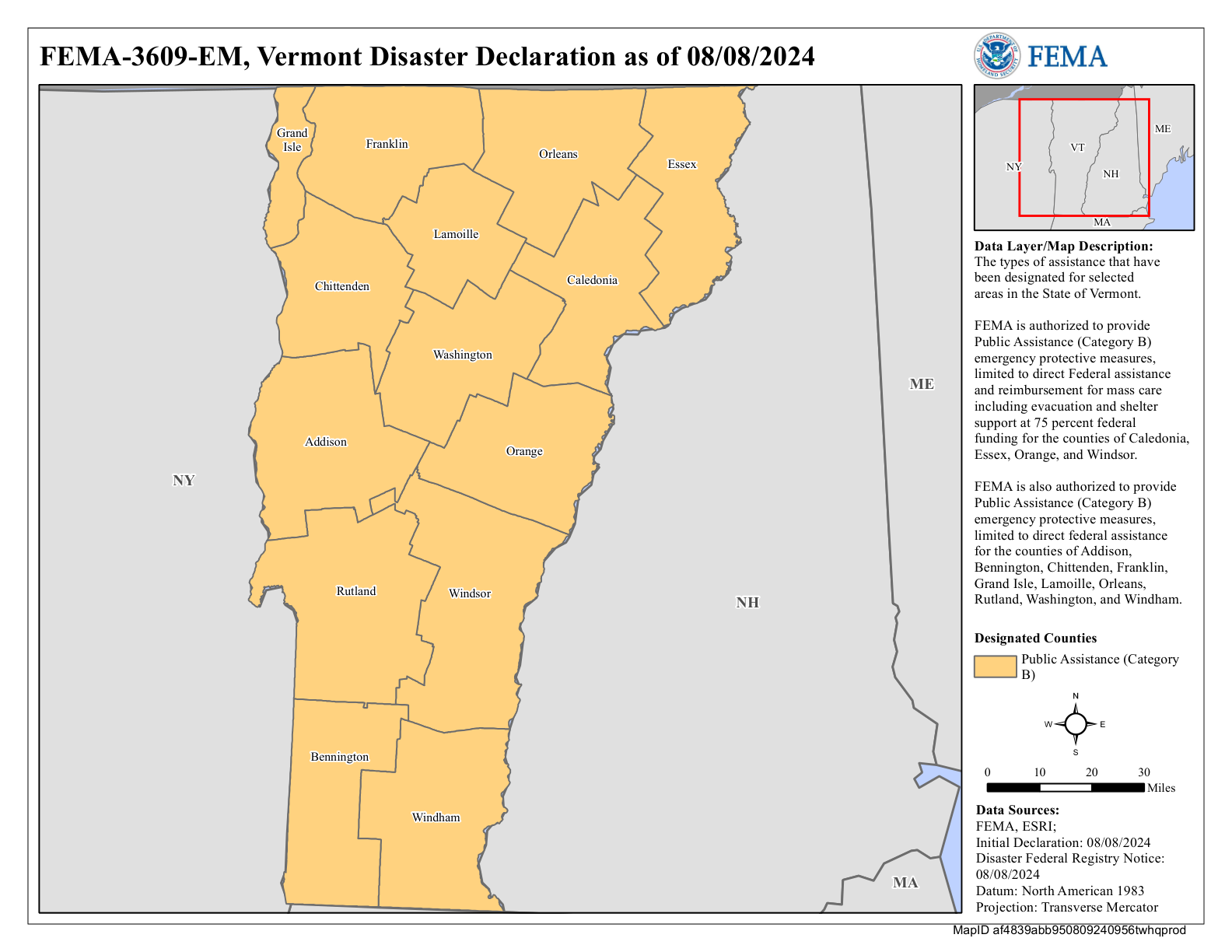 Map of Vermont